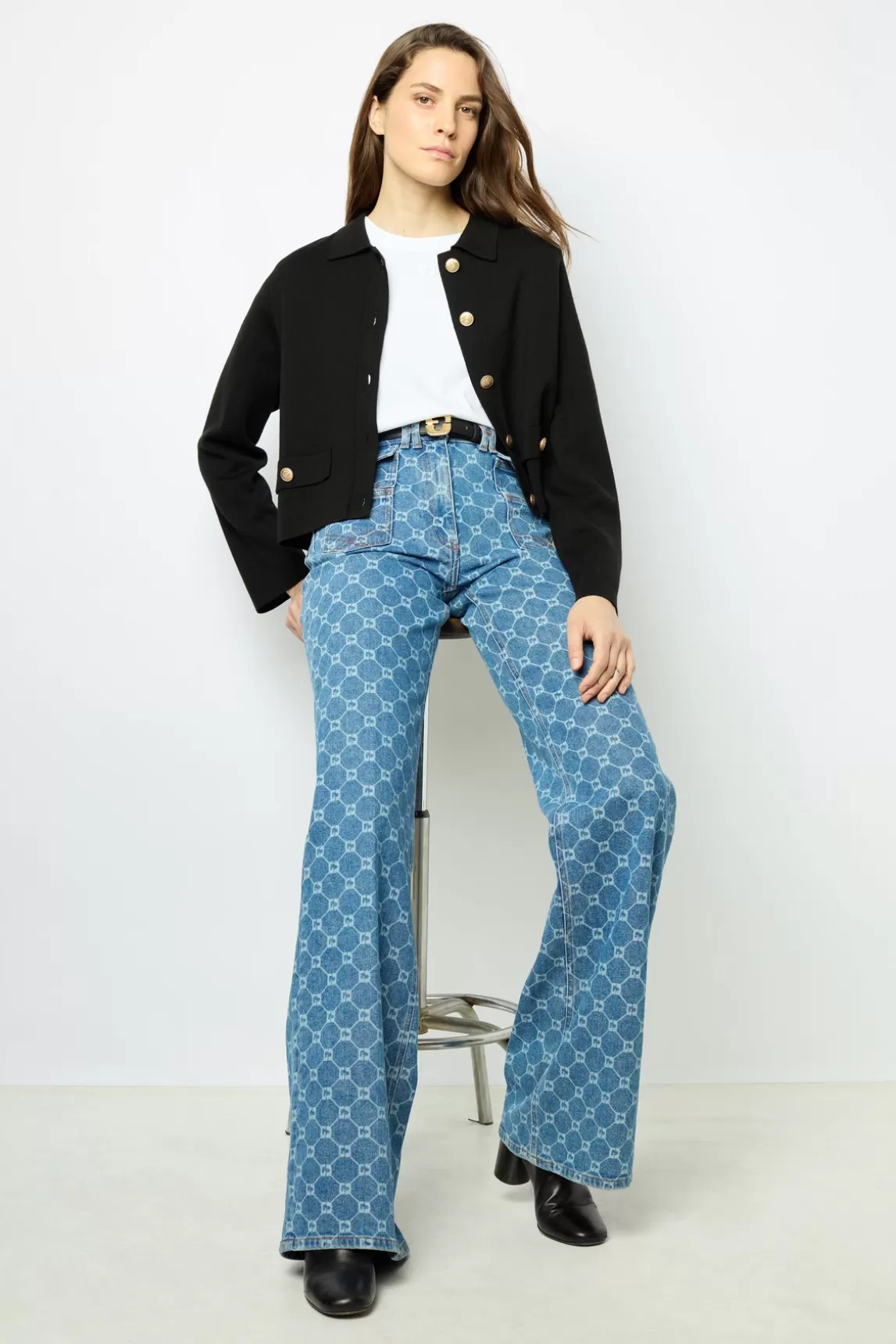 Fashion Gerard Darel Cardigan with golden buttons - JULIE Noir