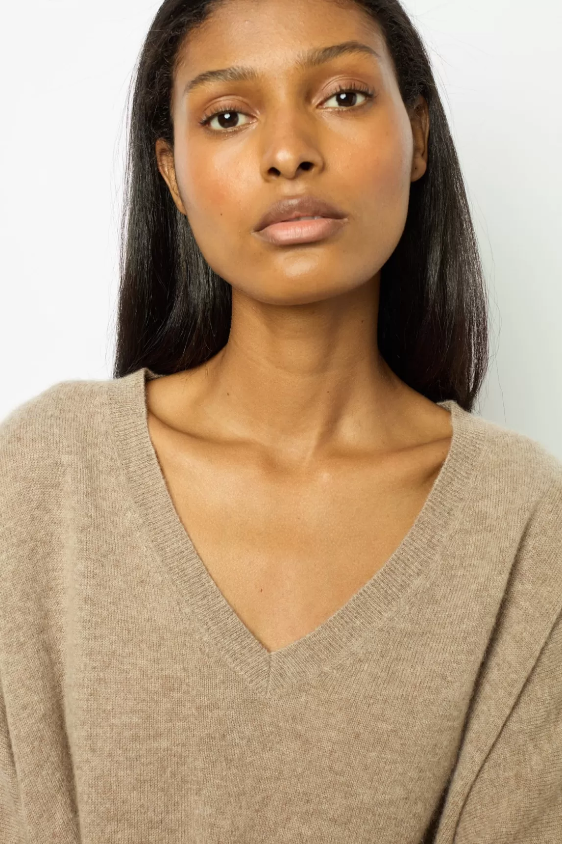 Flash Sale Gerard Darel Cashmere tunic sweater - LENKA Pinkishbeige