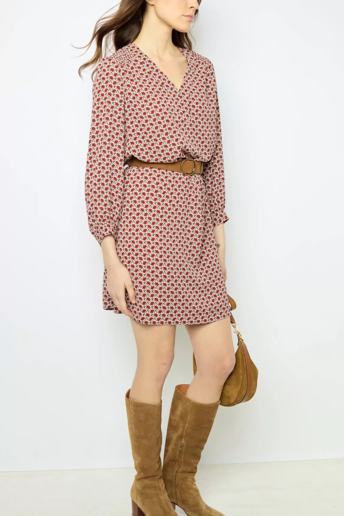Sale Gerard Darel Daisy print mini dress - SHEILA Naturel