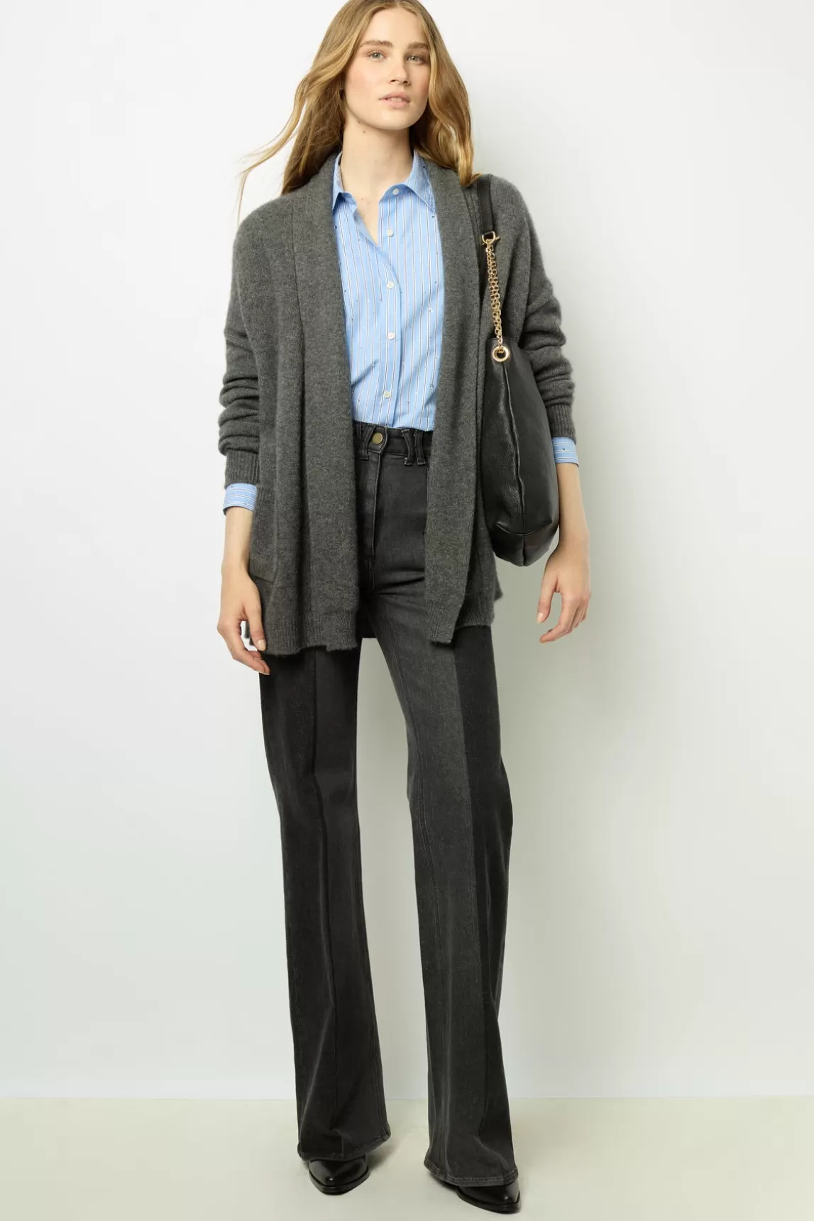Outlet Gerard Darel Edge to edge, open cashmere cardigan - JOHANA Grismoyen