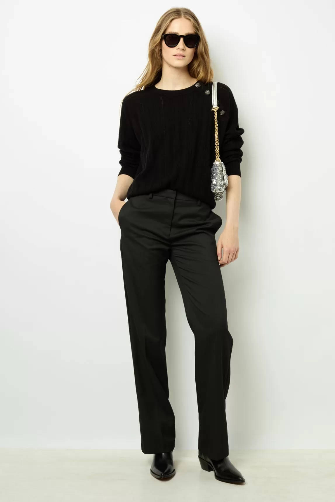 New Gerard Darel Fine wool sweater with rhinestone - JOSETTE Noir