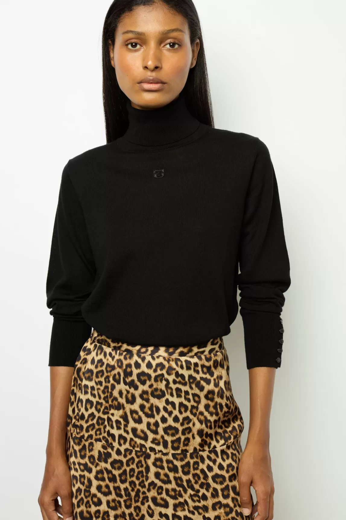 Fashion Gerard Darel Fine wool turtleneck sweater - JESSIE Noir