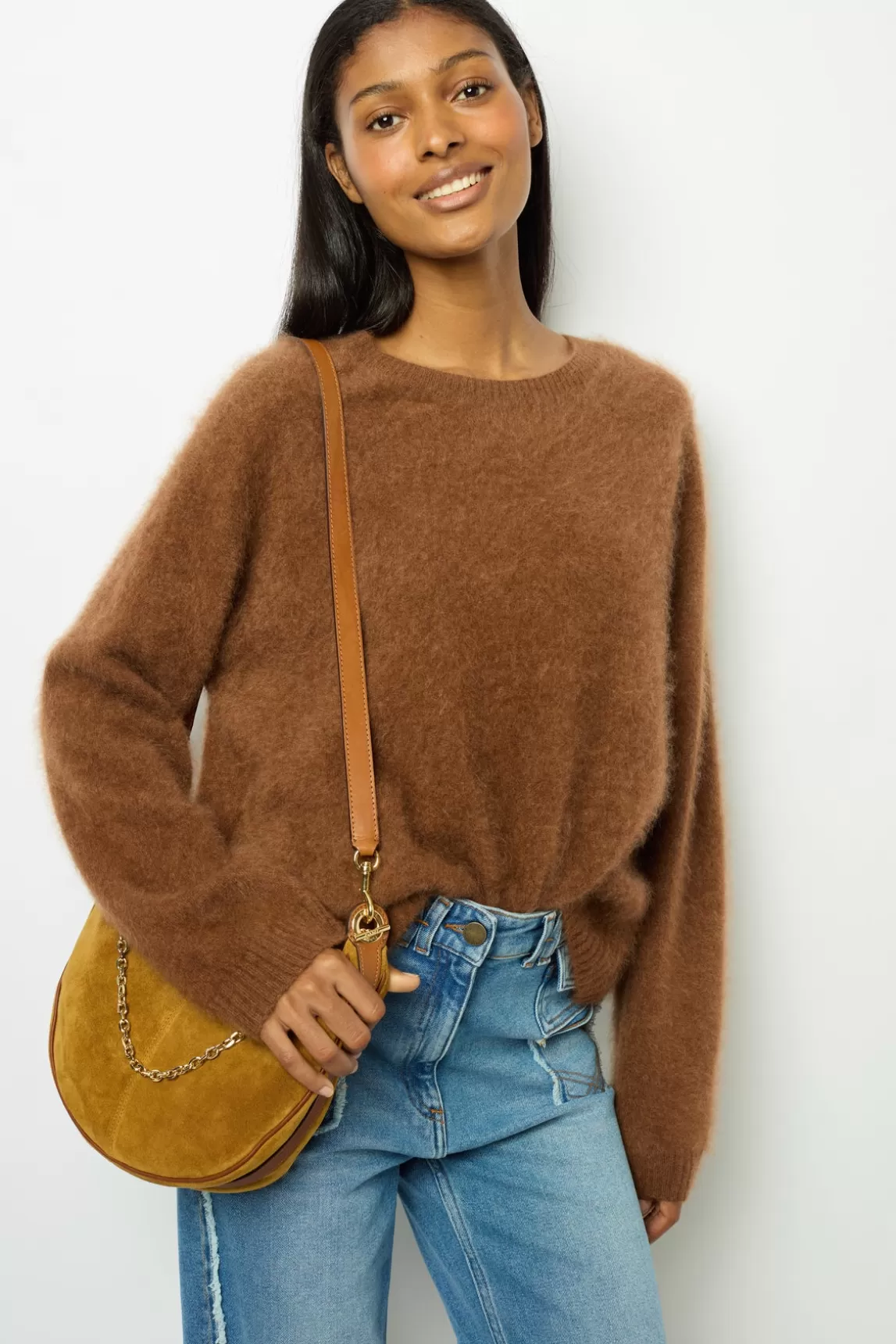 Fashion Gerard Darel Flared jeans with fringes - ANNA Camel