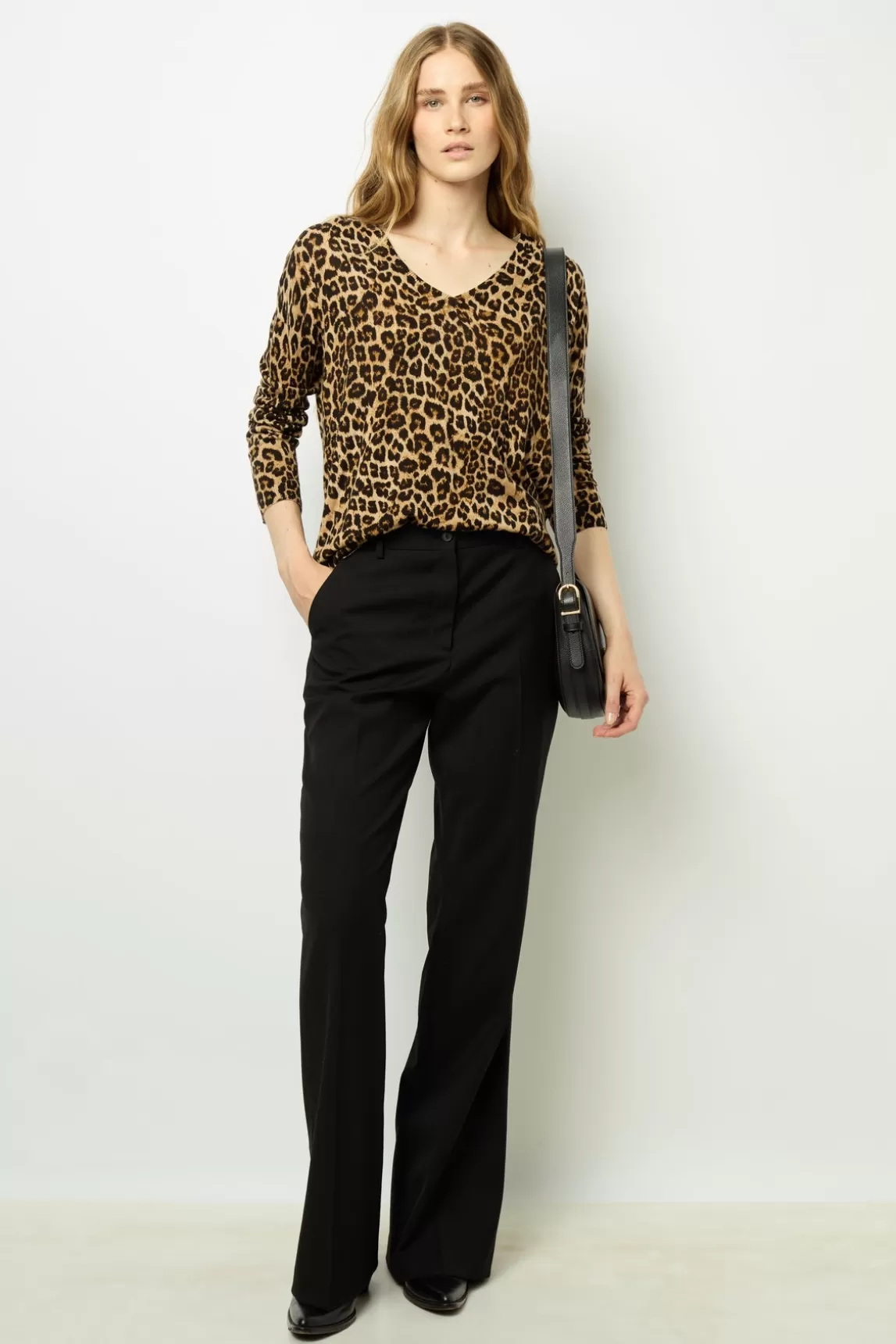Flash Sale Gerard Darel Leopard print wool sweater - JINENE Camel
