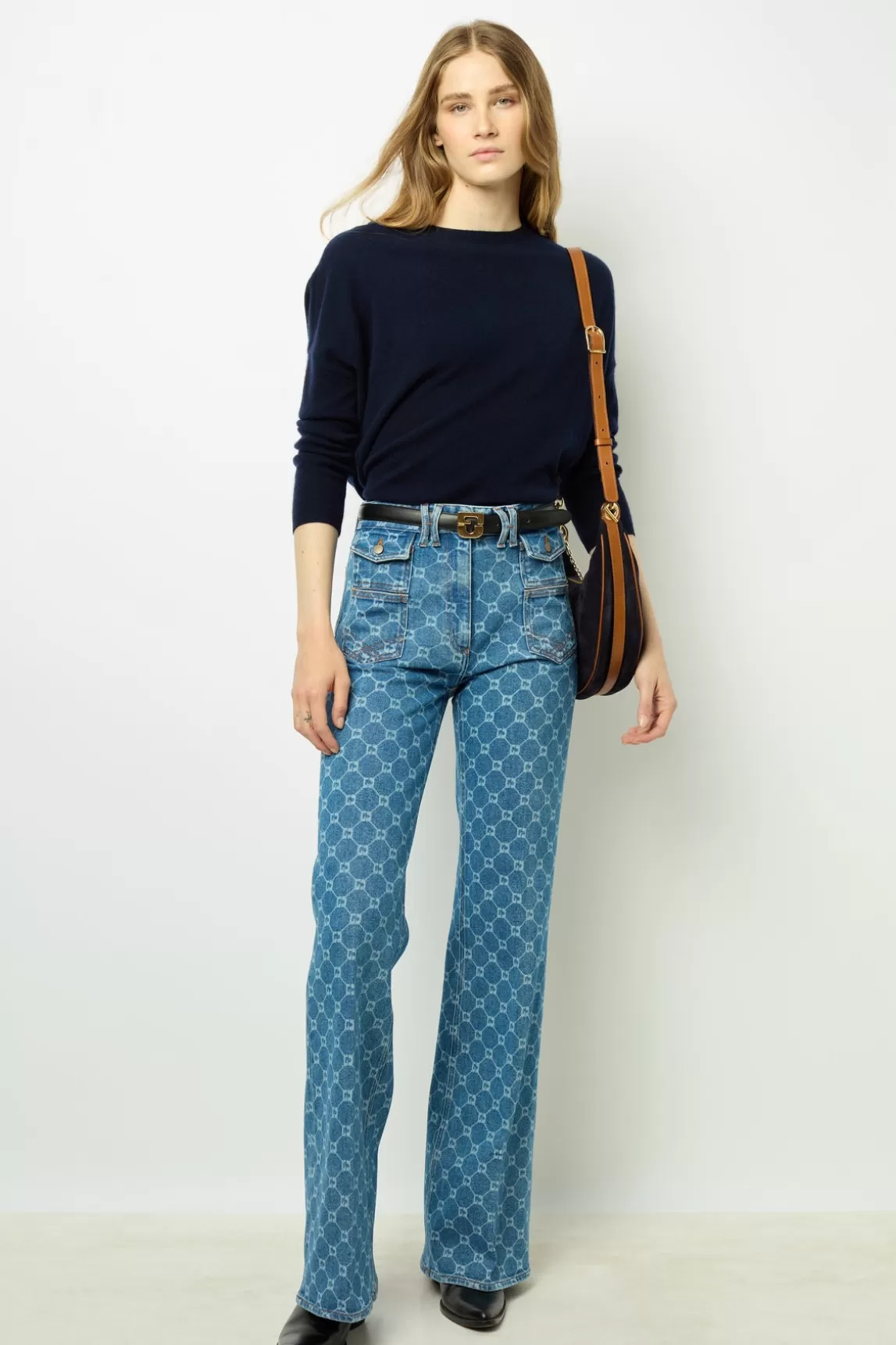 Cheap Gerard Darel Loose cashmere round neck sweater - JAZMINE Marine