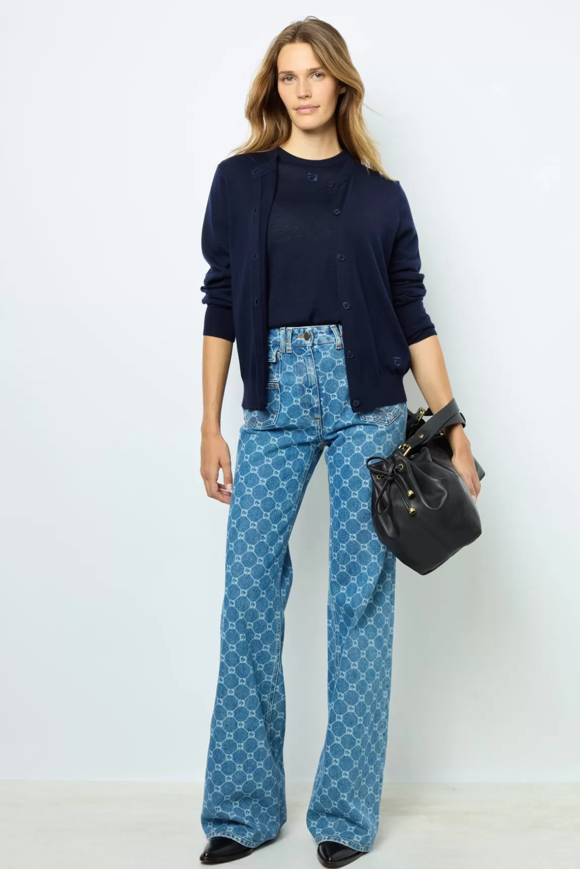 New Gerard Darel Merino wool cardigan - LYANE Marine