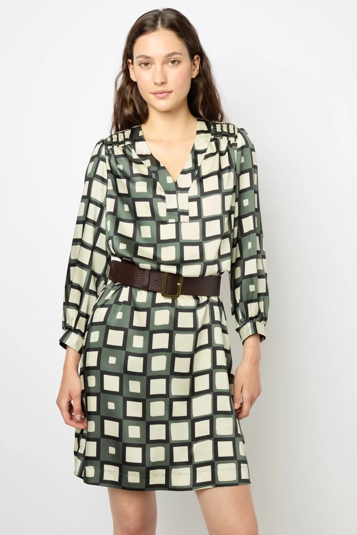 Store Gerard Darel Mini dress with geometric print - SASKIA Kakimoyen