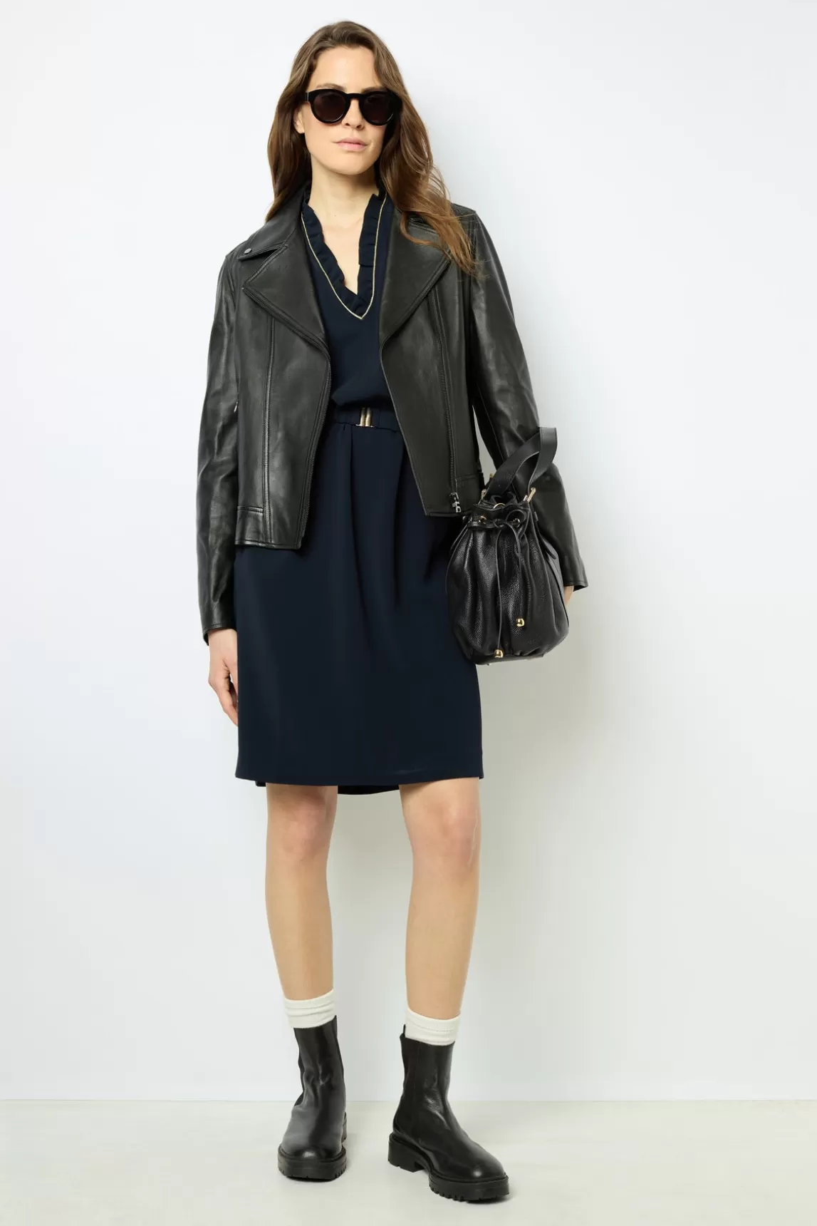 Hot Gerard Darel Mini dress with ruffles - SIENNA Marine