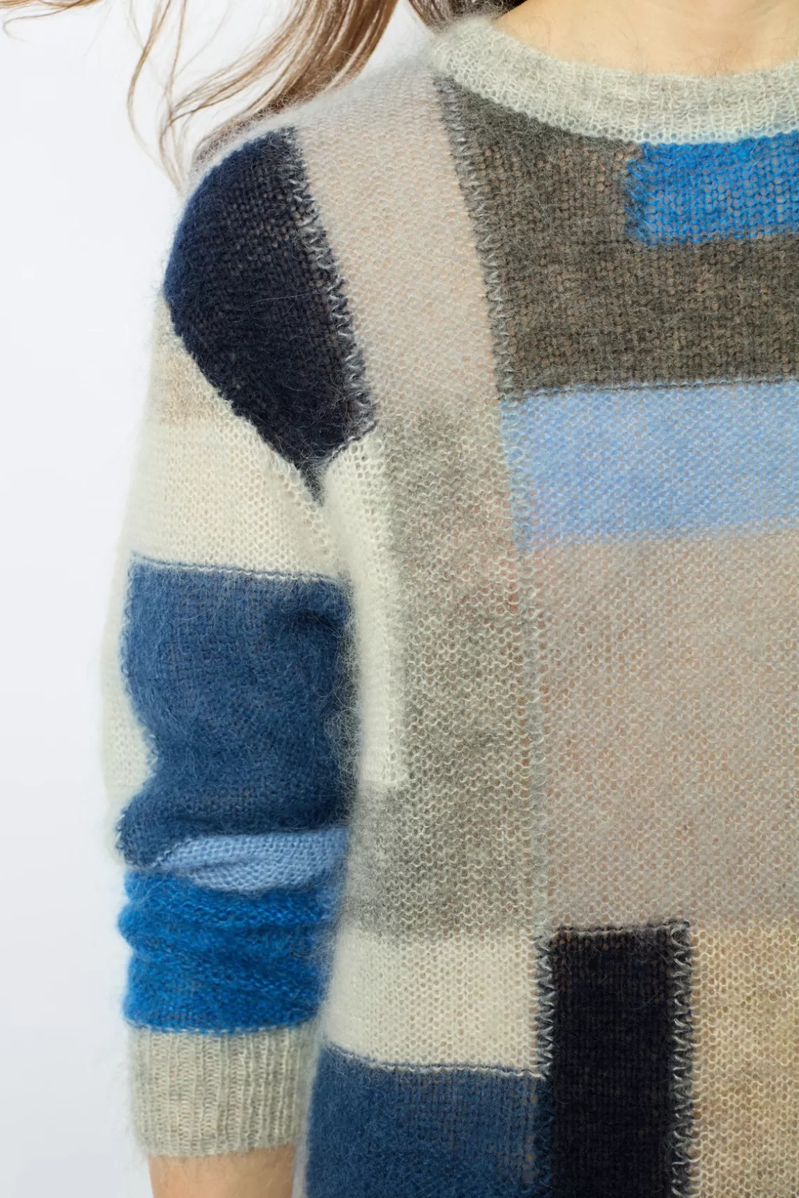 Sale Gerard Darel Mohair color block sweater - JANYCE Jeans