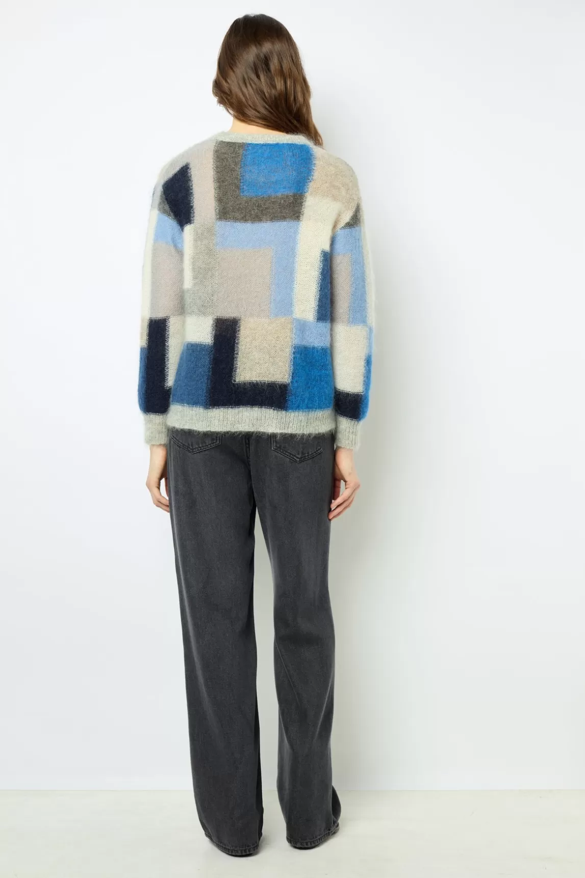 Sale Gerard Darel Mohair color block sweater - JANYCE Jeans
