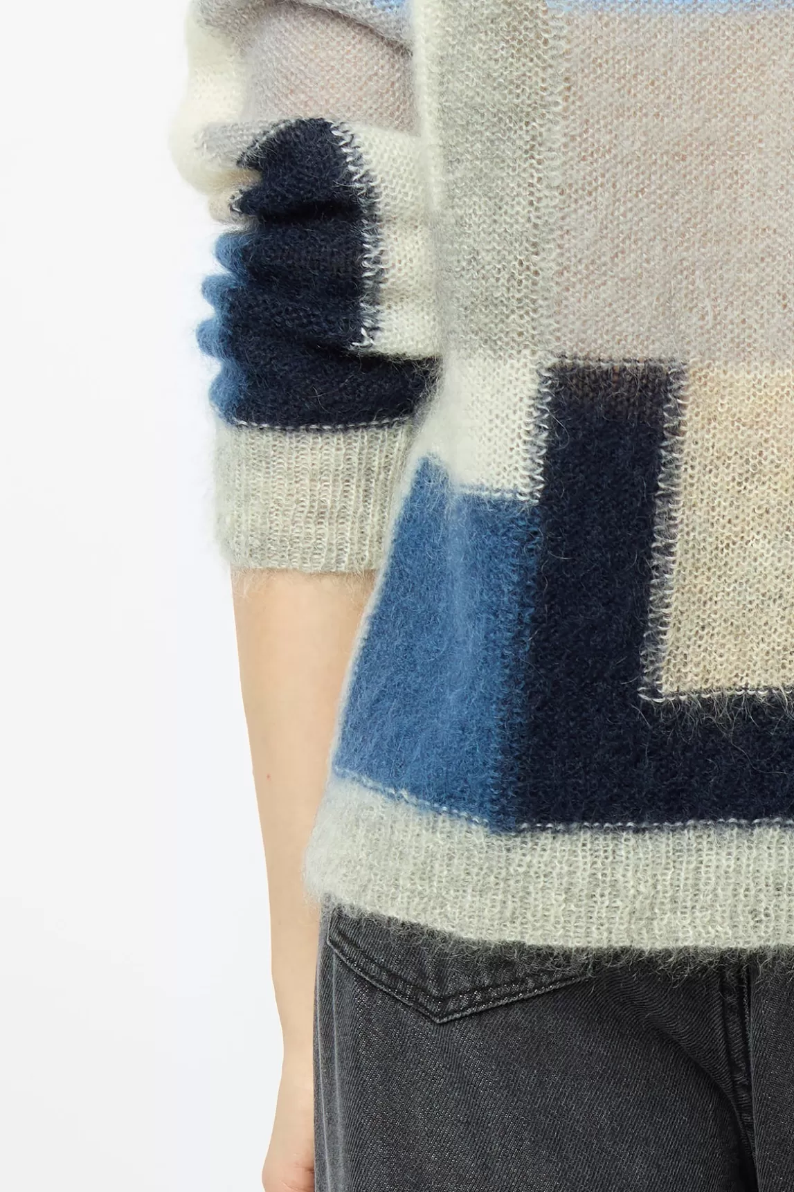 Sale Gerard Darel Mohair color block sweater - JANYCE Jeans