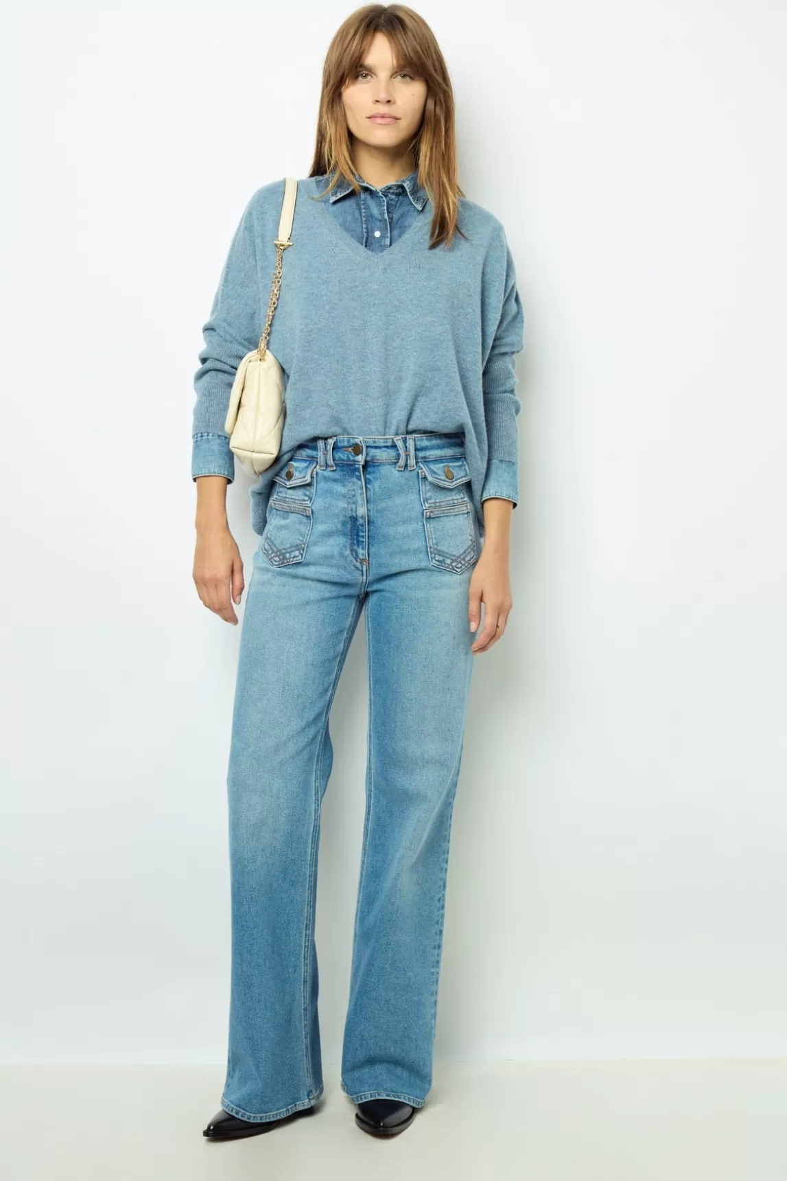 Store Gerard Darel Oversized cashmere sweater - JOURDAN Indigo