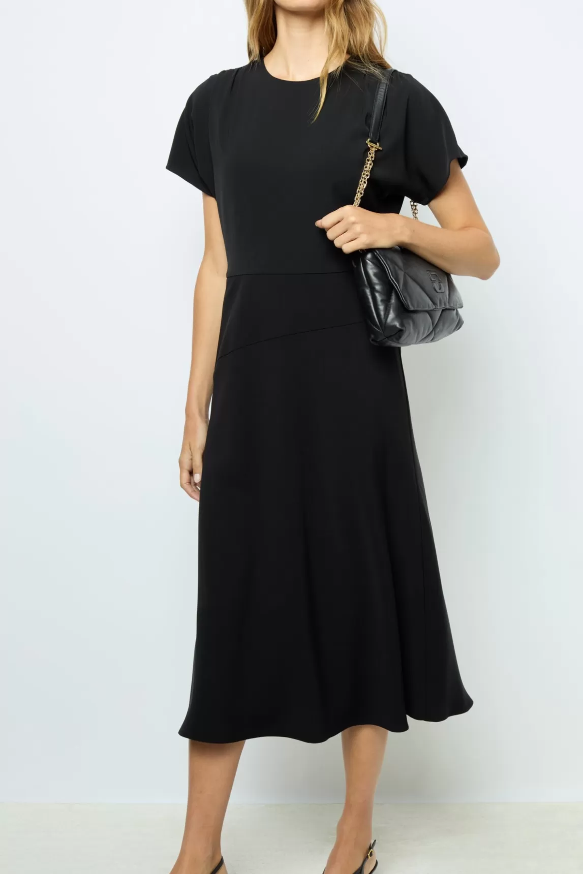Hot Gerard Darel Plain waisted midi dress - SERGINA Noir
