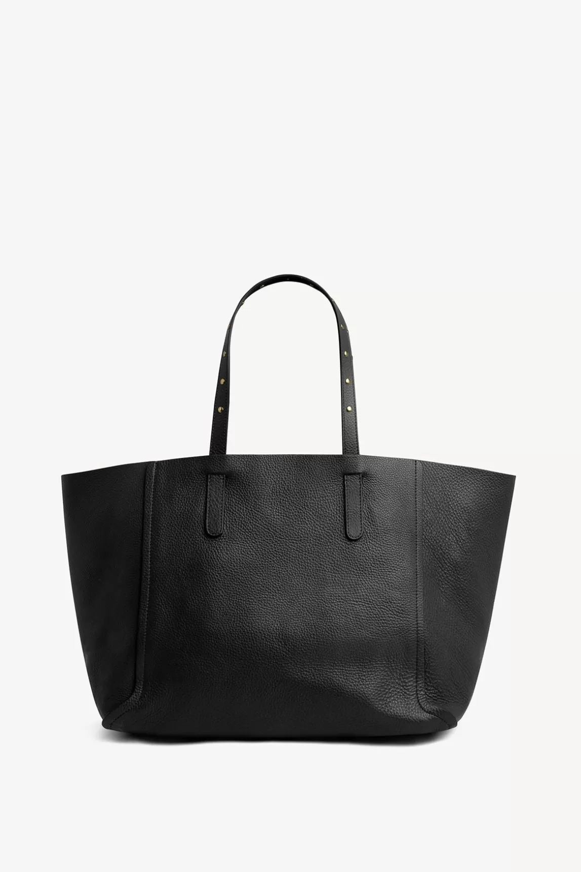 Best Sale Gerard Darel Shopping bag in grainy leather metallic inside - SIMPLE 2 Black/Gold