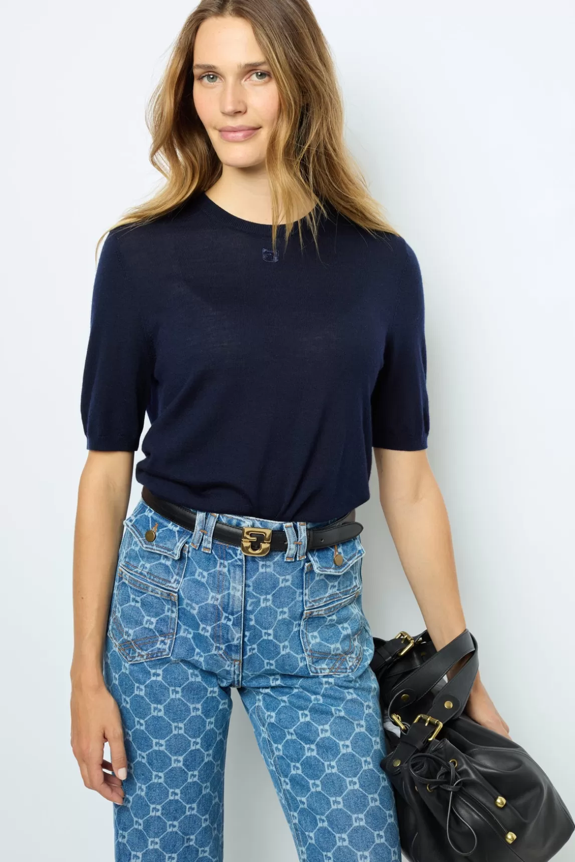 Online Gerard Darel Short sleeves wool sweater - LYSEA Marine
