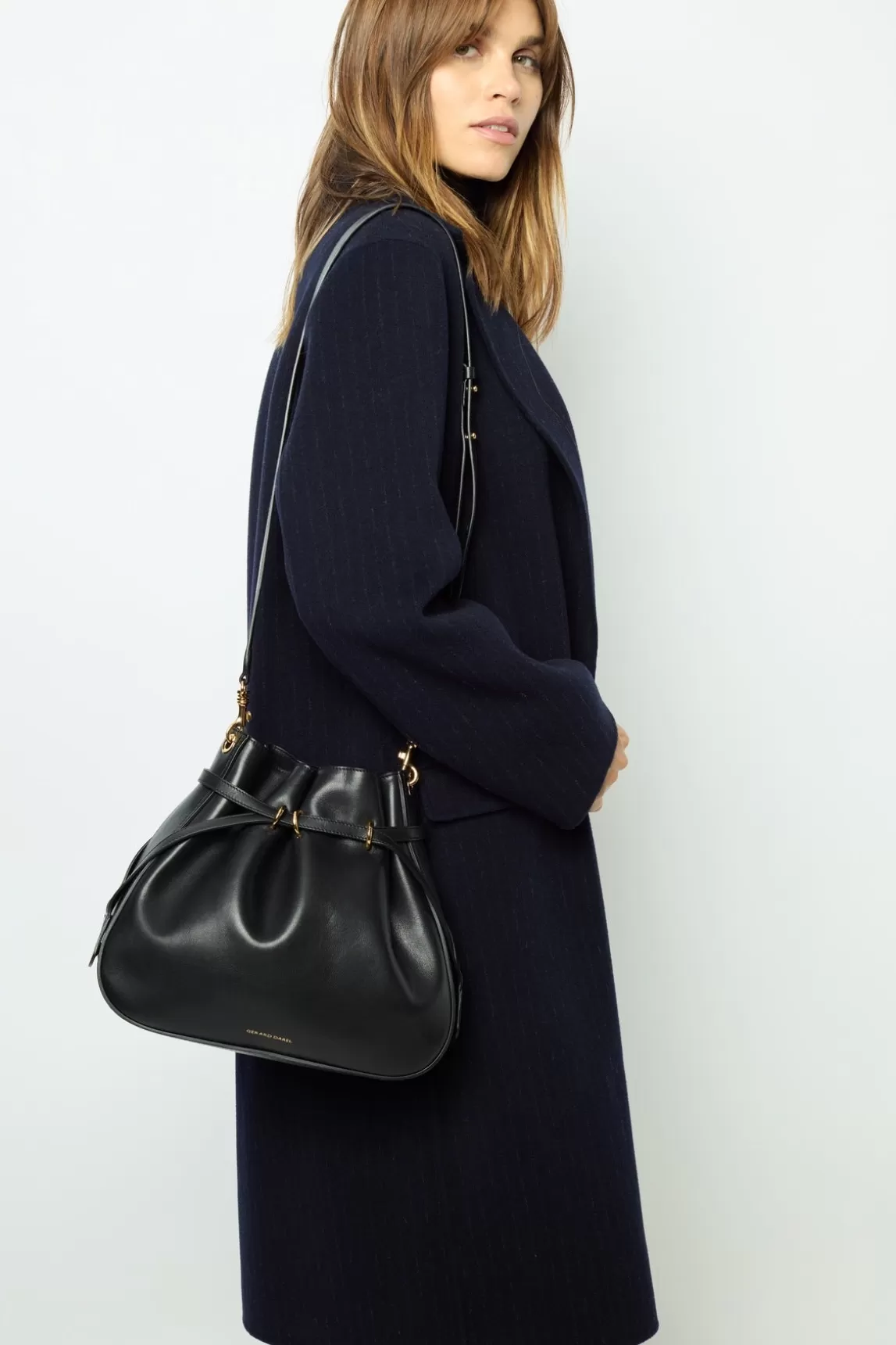 Clearance Gerard Darel Straight cut coats with fine stripes - LASSIA Marine