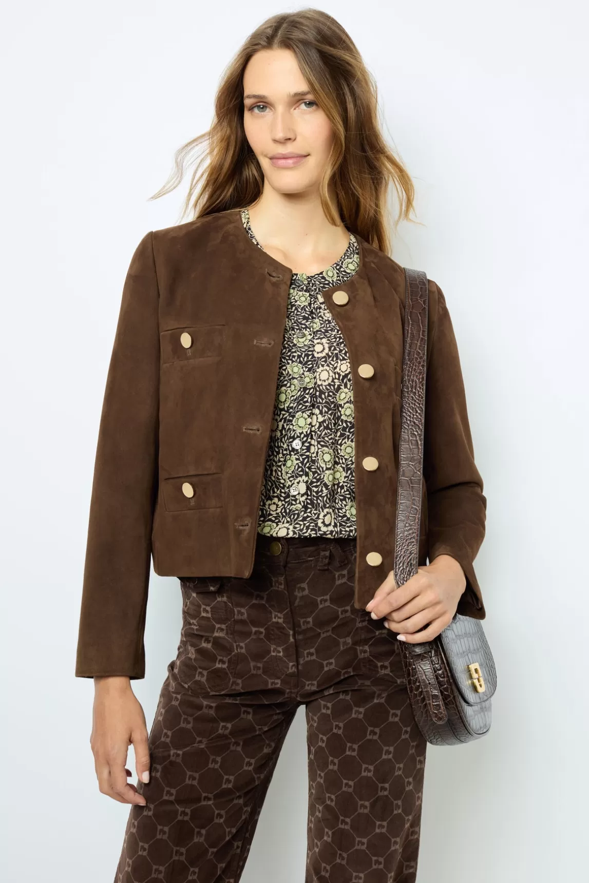 Cheap Gerard Darel Suede collarless jacket - BELINA Cinanon