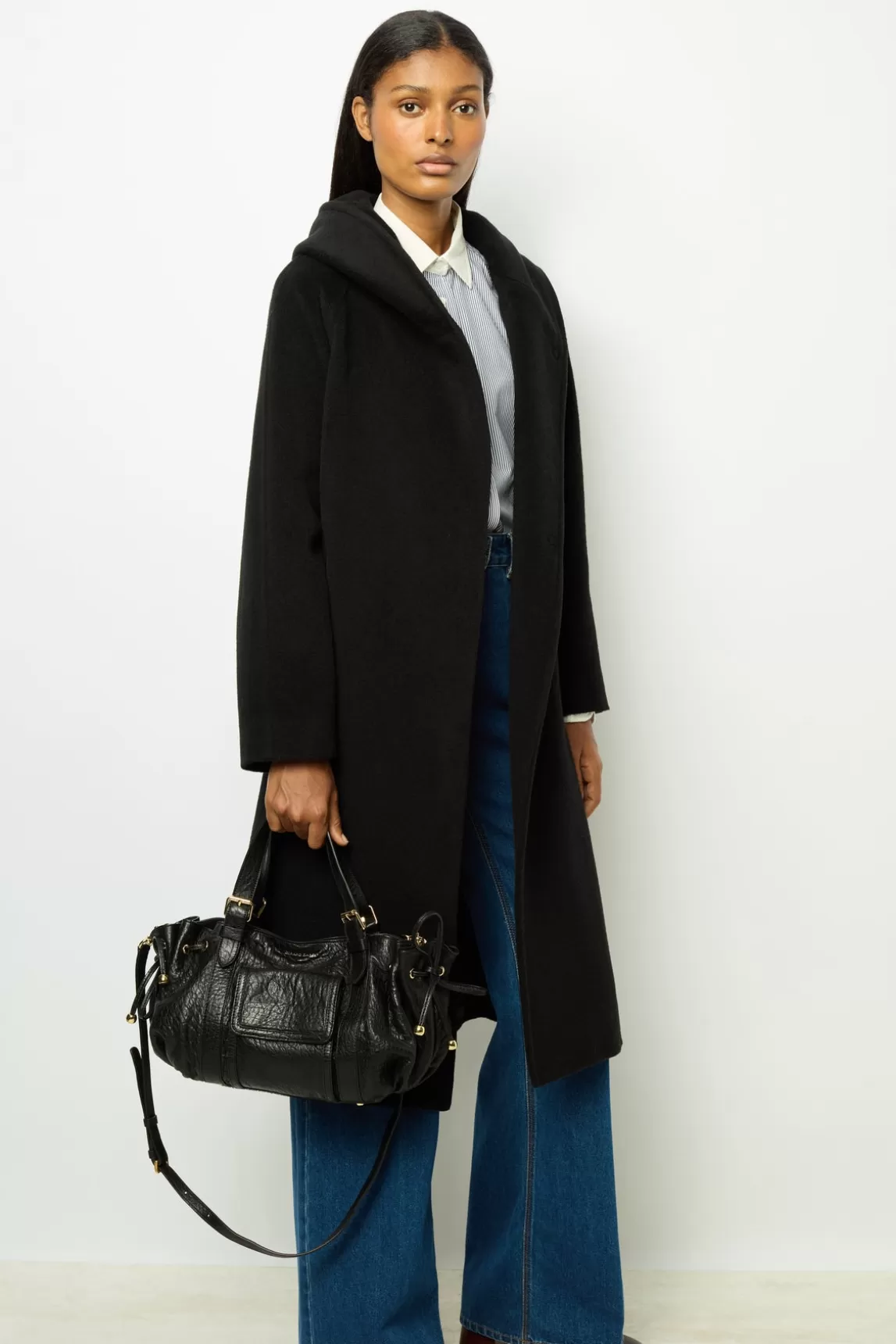 Online Gerard Darel Waisted full-length coat - LANIE Noir