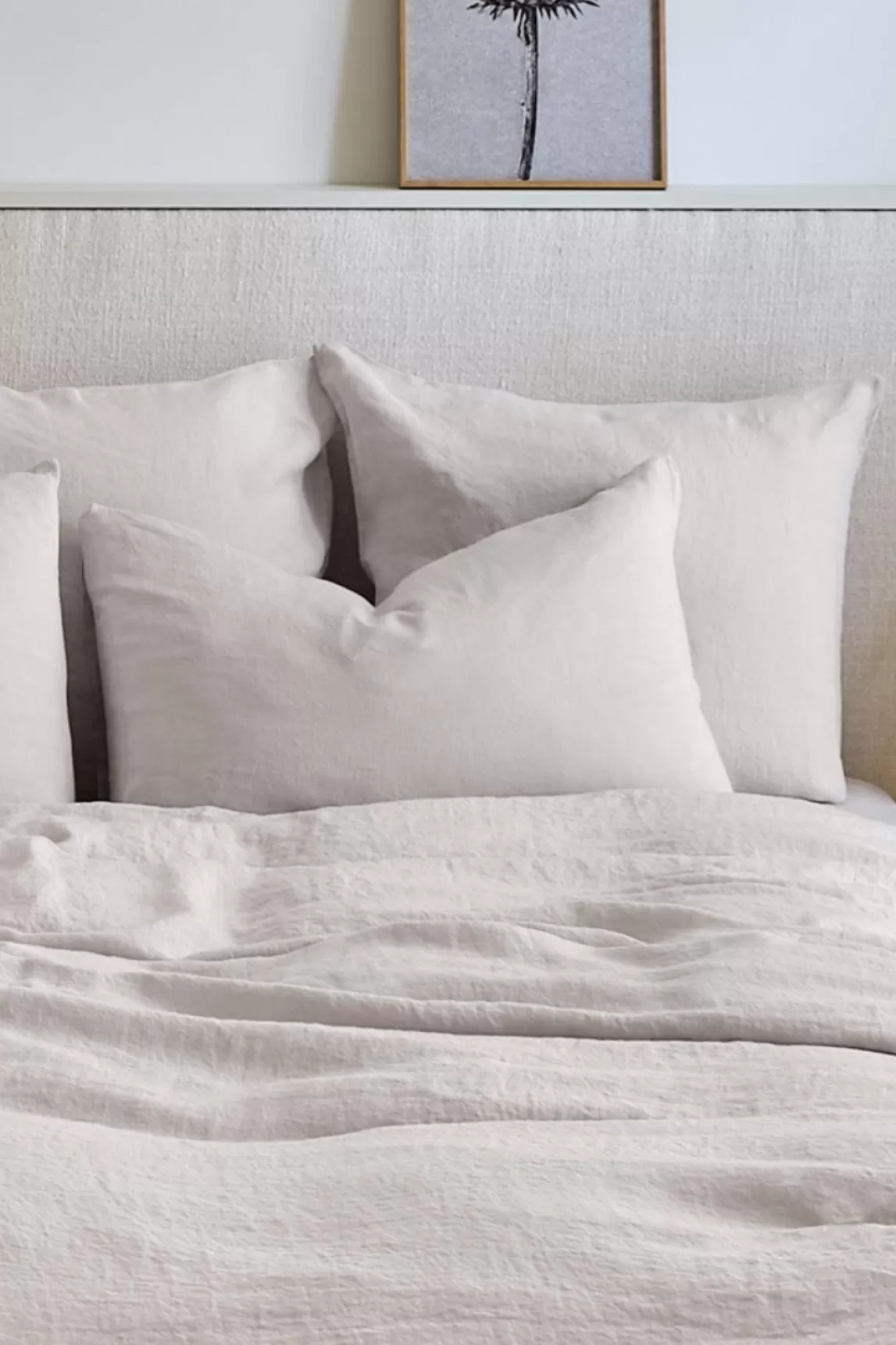 Store Gerard Darel Washed linen pillowcase - pearl grey Pearlgrey
