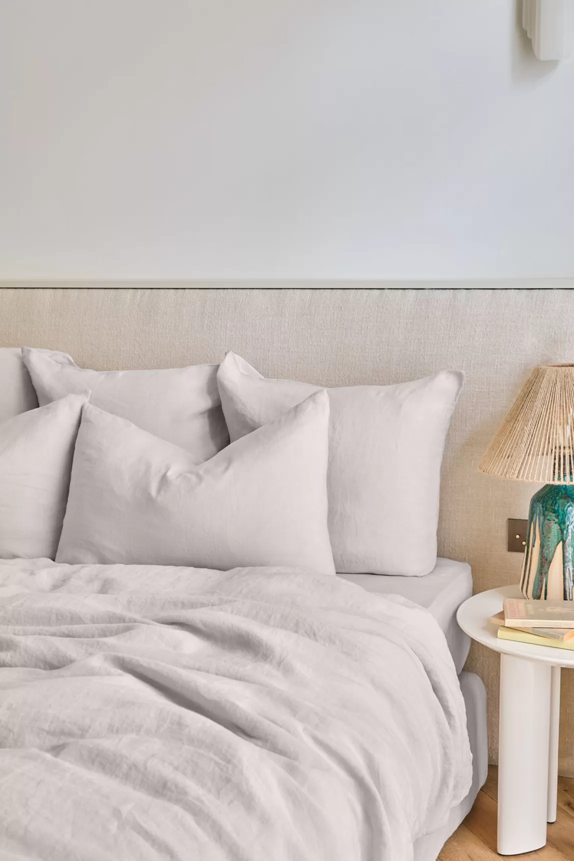 Store Gerard Darel Washed linen pillowcase - pearl grey Pearlgrey